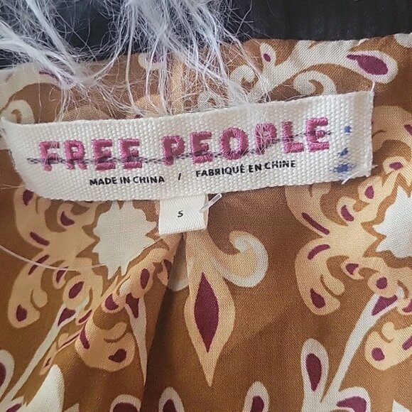 Free People Lady Lane Faux Fur Collar Corduroy Jacket - Picture 14 of 16